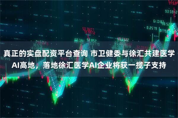 真正的实盘配资平台查询 市卫健委与徐汇共建医学AI高地，落地徐汇医学AI企业将获一揽子支持