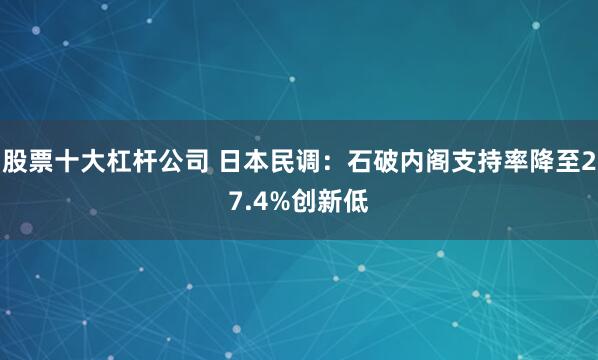 股票十大杠杆公司 日本民调：石破内阁支持率降至27.4%创新低