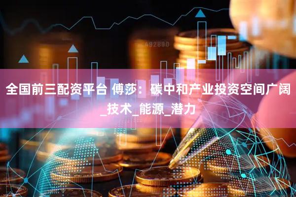 全国前三配资平台 傅莎：碳中和产业投资空间广阔_技术_能源_潜力