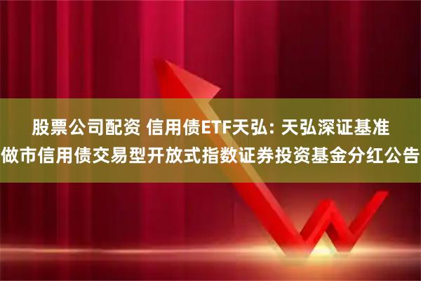 股票公司配资 信用债ETF天弘: 天弘深证基准做市信用债交易型开放式指数证券投资基金分红公告